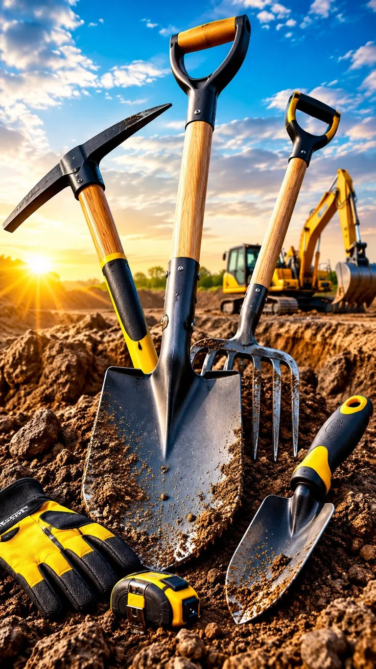 Ferramentas e materiais usados em obras